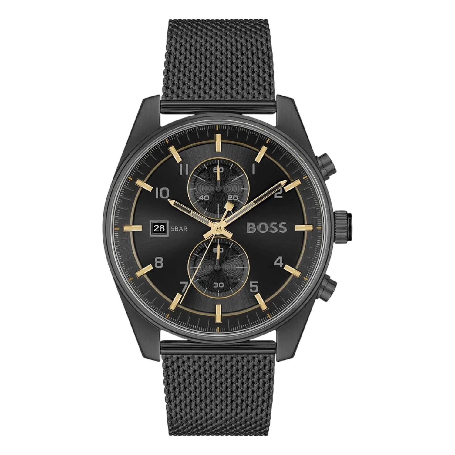 BOSS Skytraveller Svart Kronograf Mesh