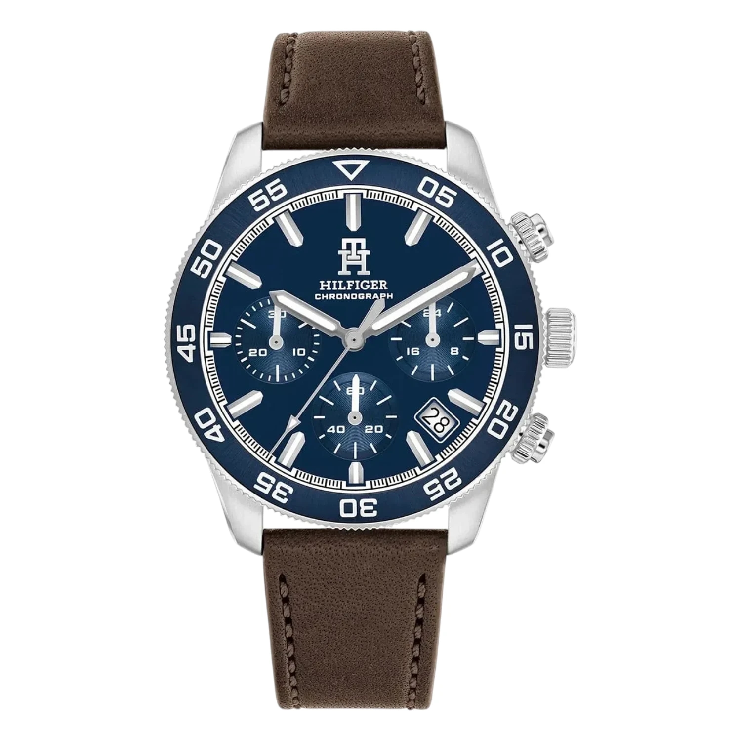Tommy Hilfiger TH85 Chronograph Blå Läder