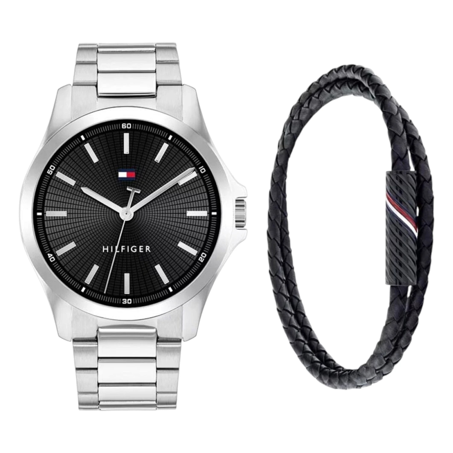 Tommy Hilfiger Presentset Armband och Herrklocka Grå