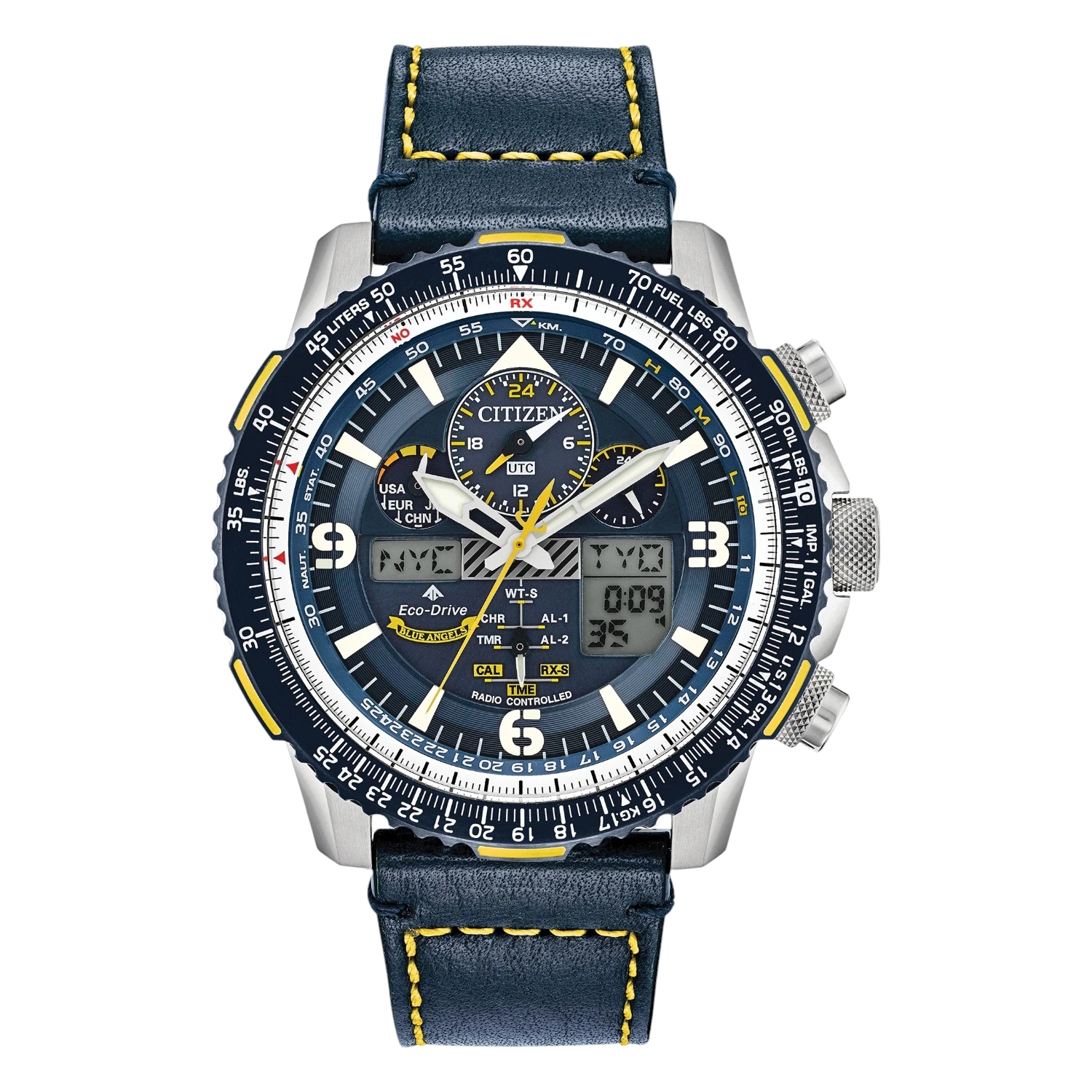 Citizen Promaster Skyhawk A-T Blue Angels Blå Läder