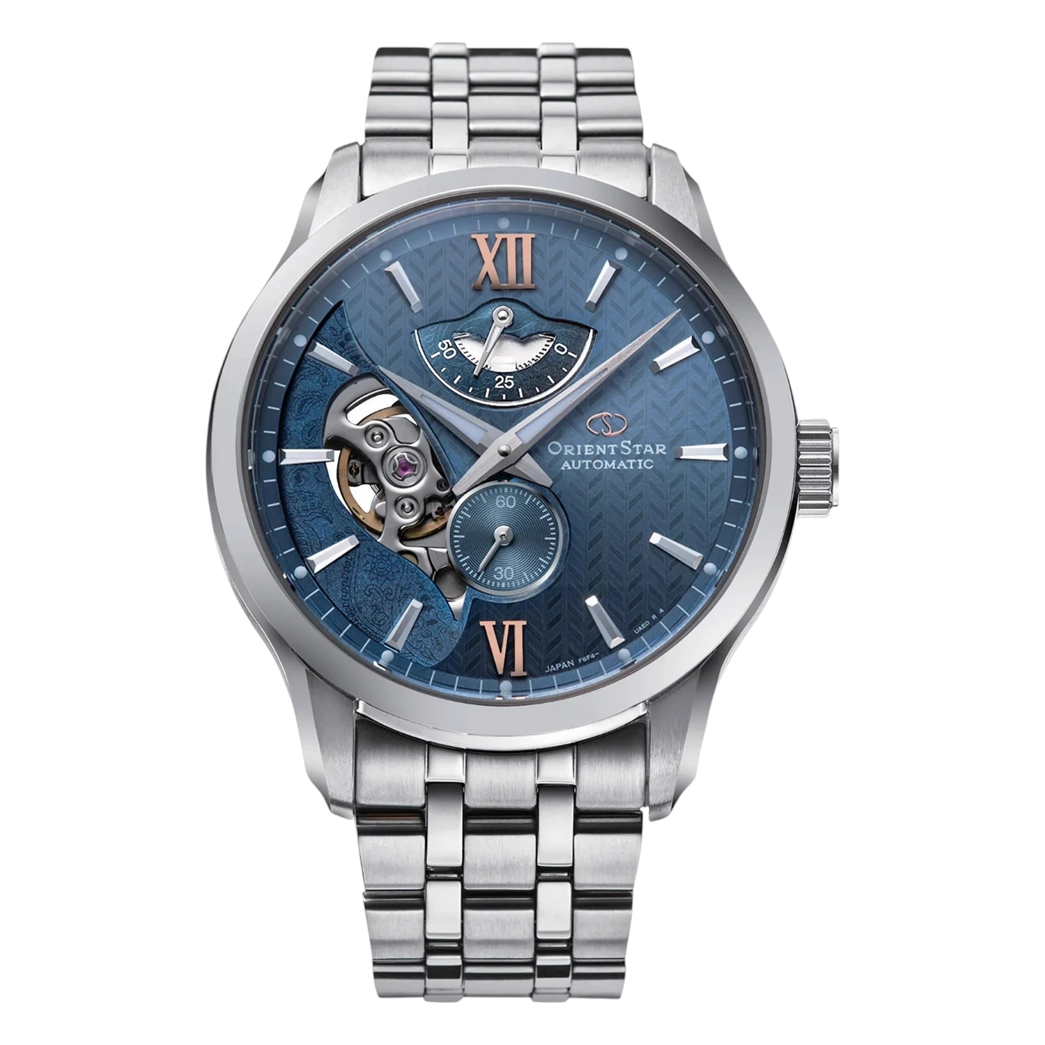 Orient Star Layered Skeleton Automatic Ljusblå