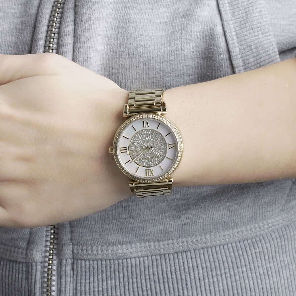 Michael Kors Catlin Silverfärgad/Gulguldtonat stål 38 mm