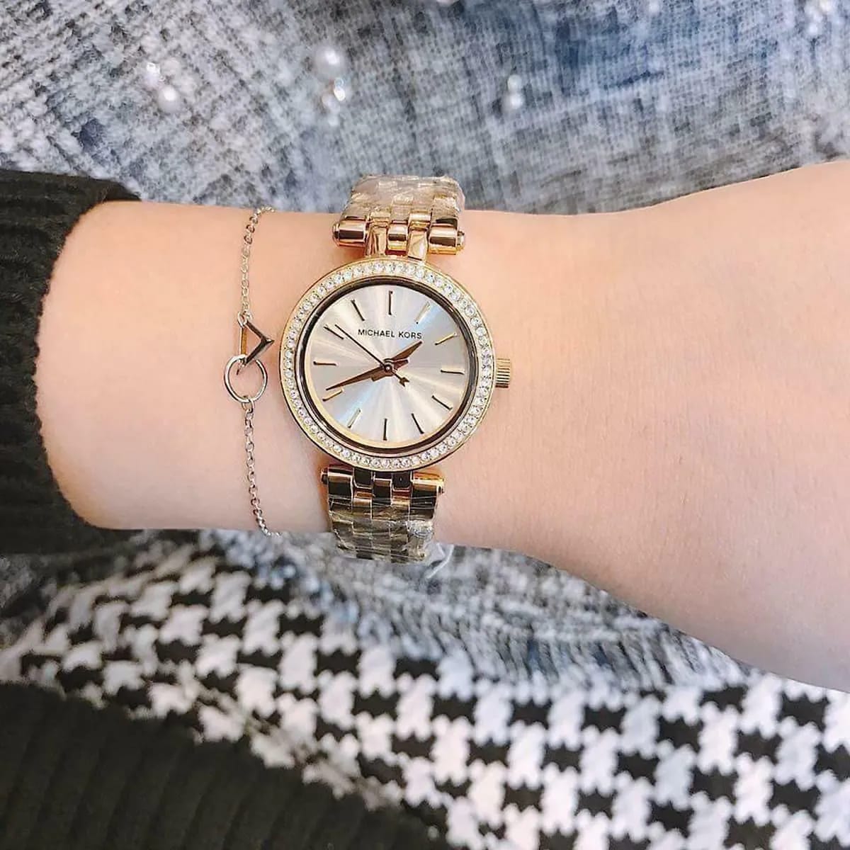 Michael Kors Darci Champagnefärgad/Gulguldtonat stål 21 mm